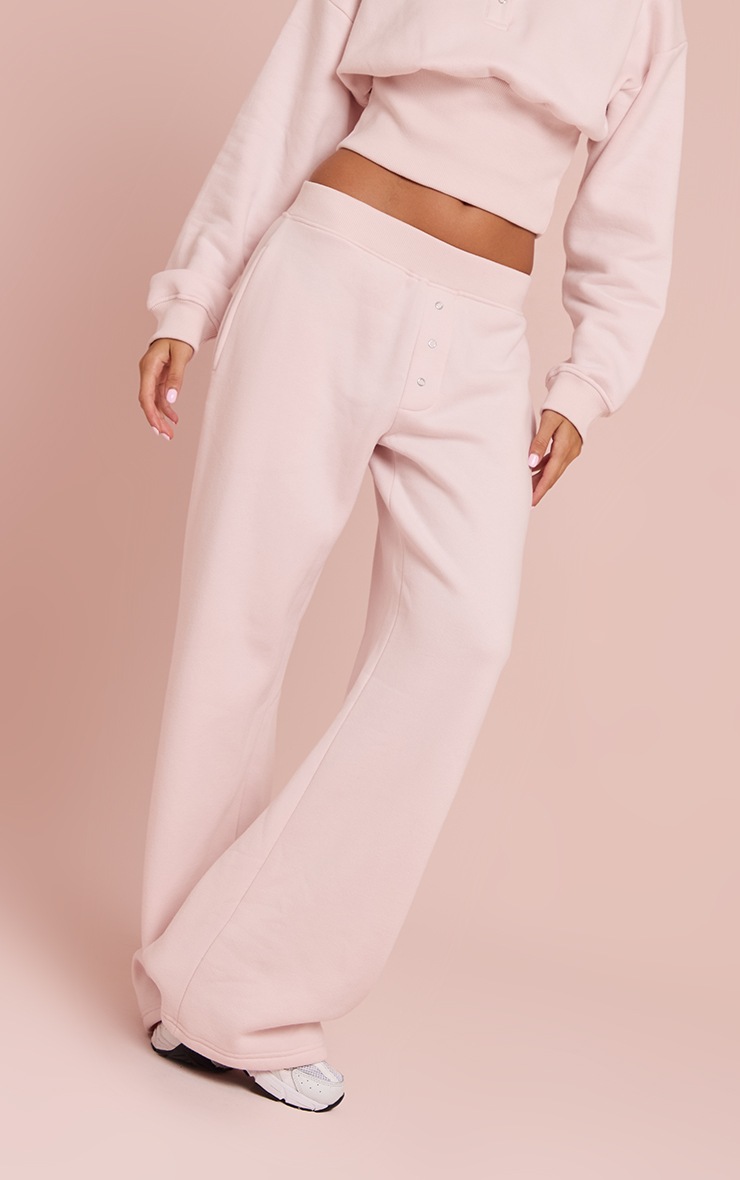 Pretty Little Thing Baby Pink High Waist Straight Leg Sweatpants
