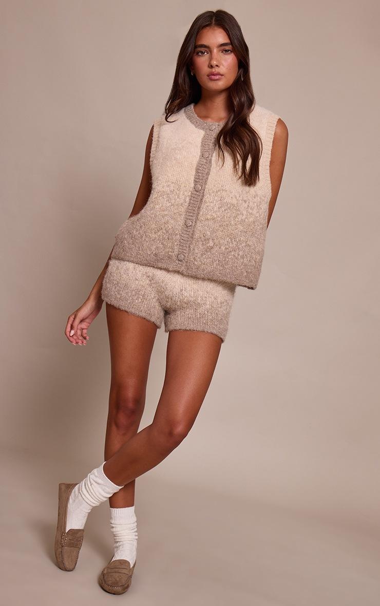 Pretty Little Thing Beige Ombre Brushed Knitted Vest