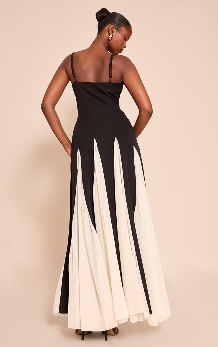 Pretty Little Thing Black Contrast Strappy Maxi Dress