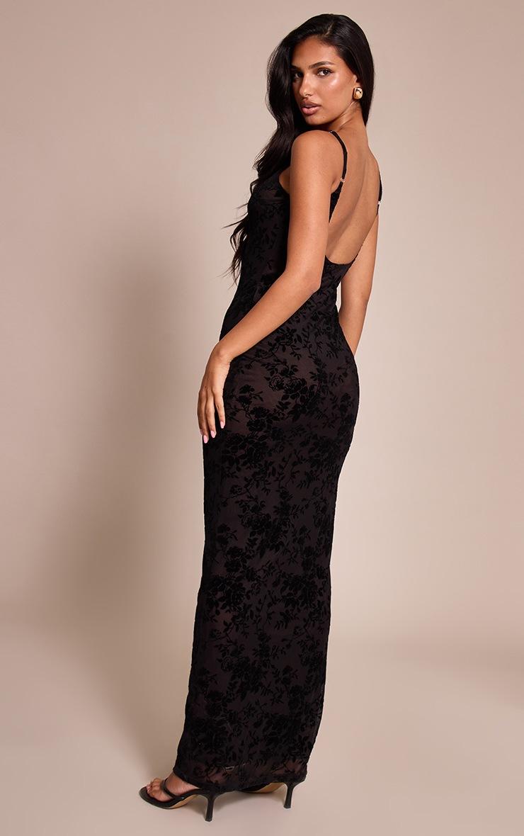 Pretty Little Thing Black Devoure Strappy Bodycon Maxi