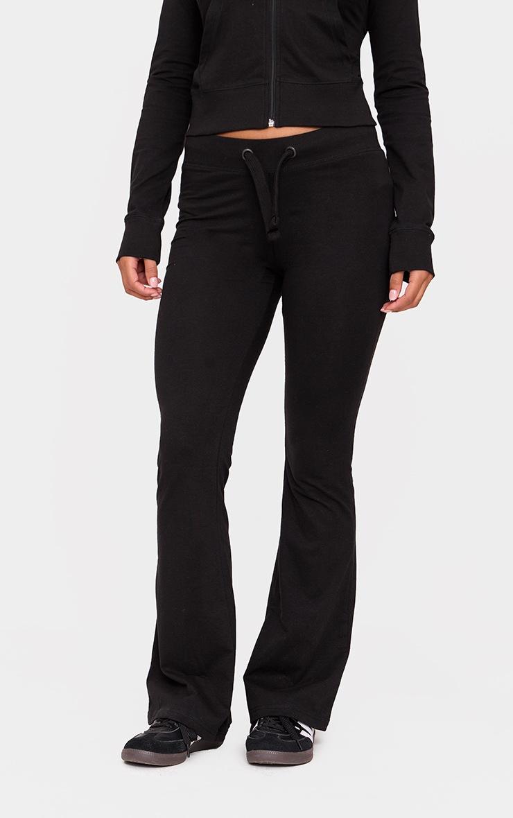 Pretty Little Thing Black Low Rise Skinny Flare Pants