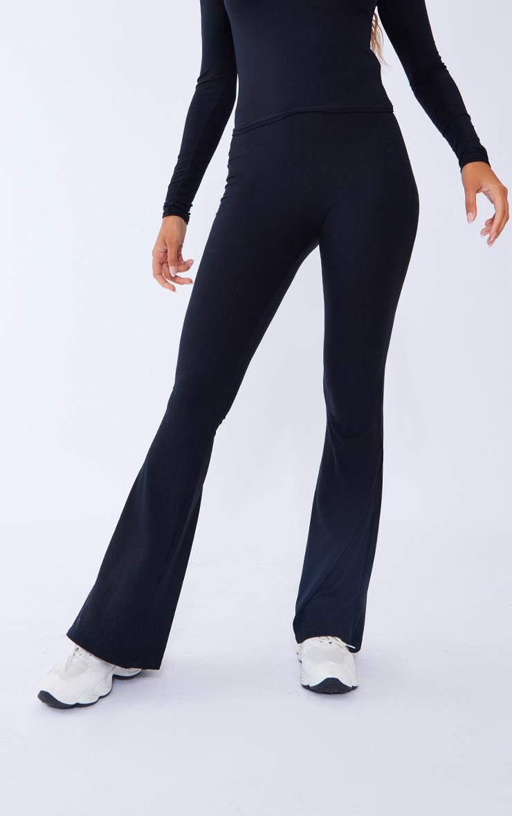 Pretty Little Thing Black Soft Touch High Waist Flared Pants