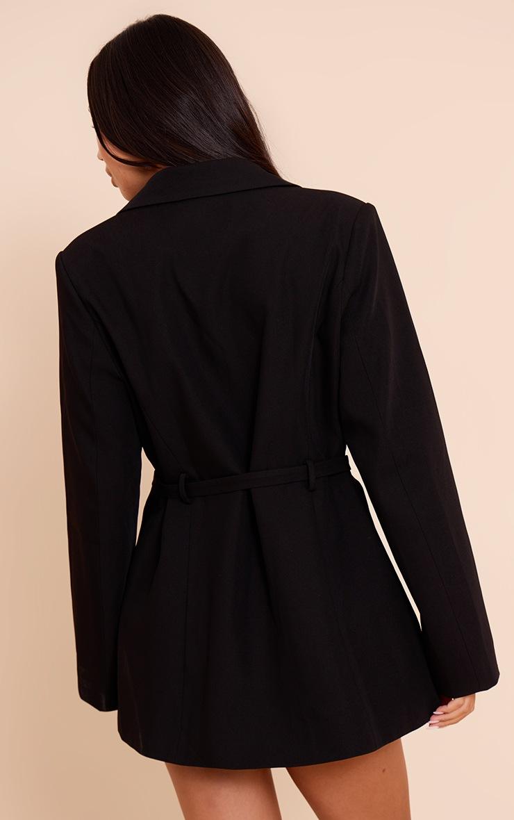 Pretty Little Thing Black Woven Tailored Blazer Dress