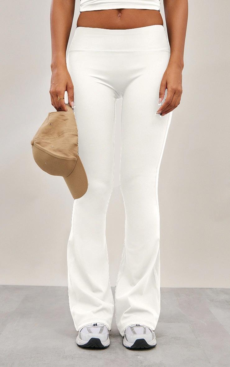 Pretty Little Thing Bone Ultimate Sculpt Flare Yoga Pants