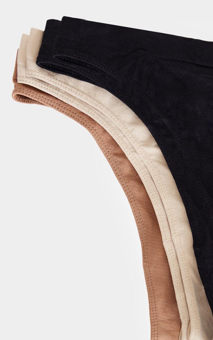 Pretty Little Thing Brown Multi Pack Of 5 Seamless Thongs