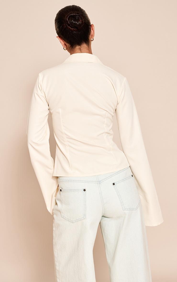 Pretty Little Thing Buttermilk Seam Detail Fitted Shirt