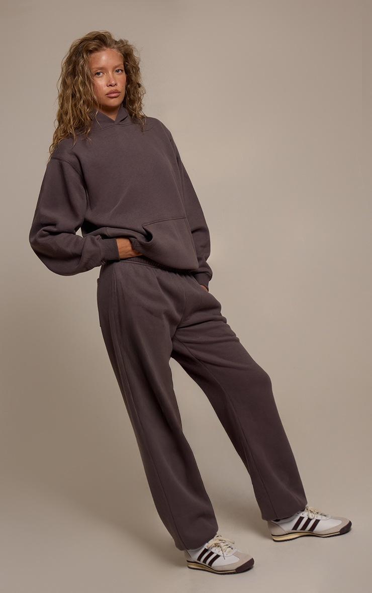 Pretty Little Thing Charcoal Cotton Fleece Cuffed Sweatpants