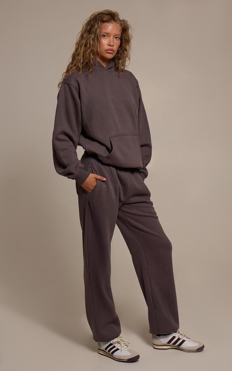 Pretty Little Thing Charcoal Cotton Fleece Pullover Hoodie