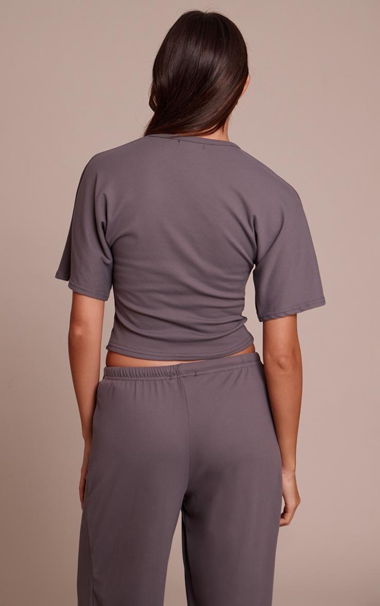 Pretty Little Thing Charcoal Grey Soft Touch Boxy T Shirt