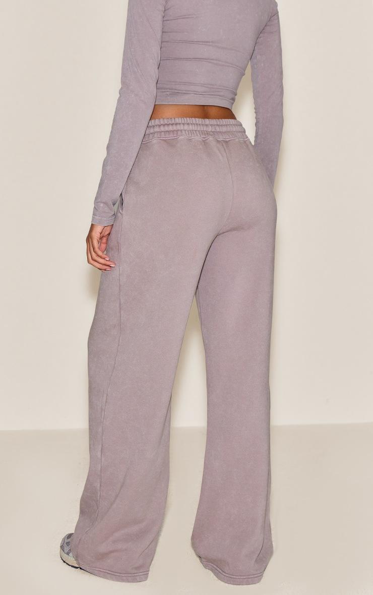 Pretty Little Thing Charcoal Oversized Washed Wide Leg Sweatpants