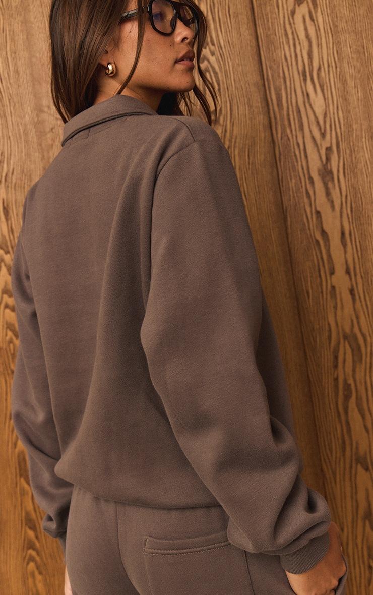 Pretty Little Thing Charcoal Prettylittlething Polo Sweatshirt