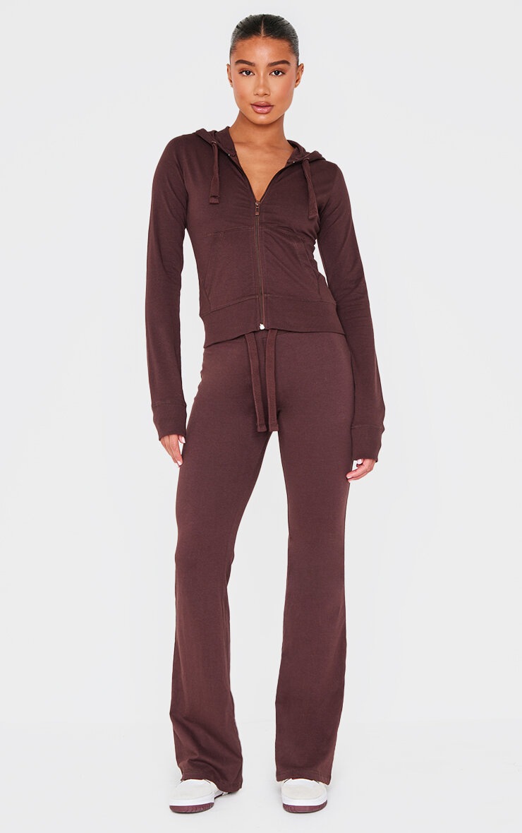 Pretty Little Thing Chocolate Low Rise Skinny Flare Pants