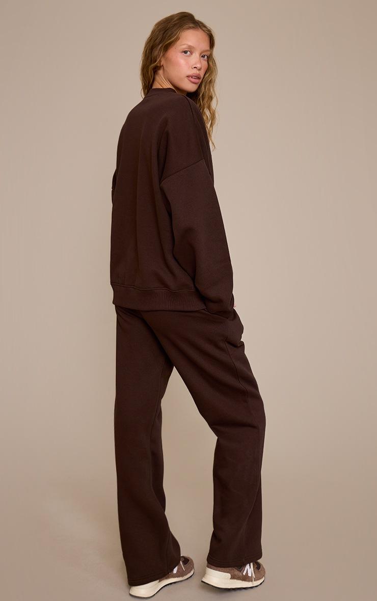 Pretty Little Thing Chocolate Oversized Sweat Tracksuit Set