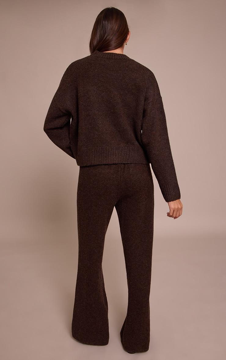 Pretty Little Thing Chocolate Wide Leg Knitted Pants