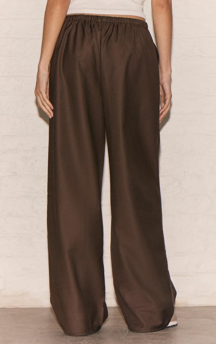 Pretty Little Thing Chocolate Woven Drawstring Waist Low Rise Relaxed Pants