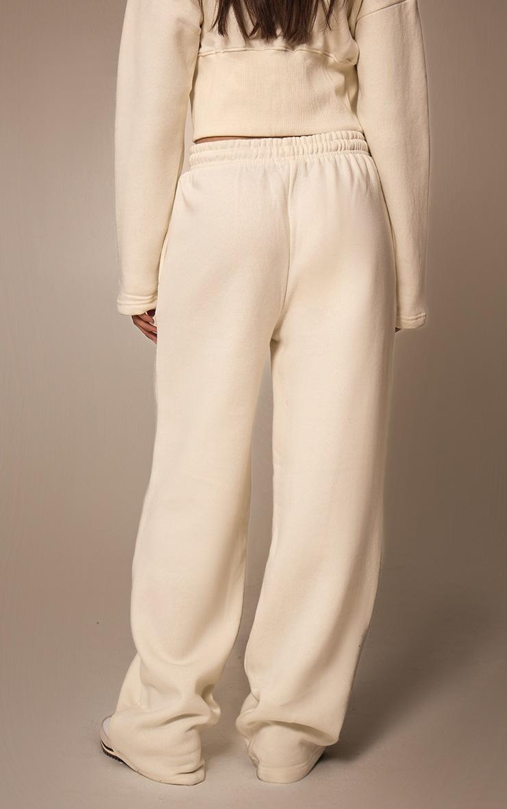 Pretty Little Thing Cream Seam Detail Wide Leg Sweatpants