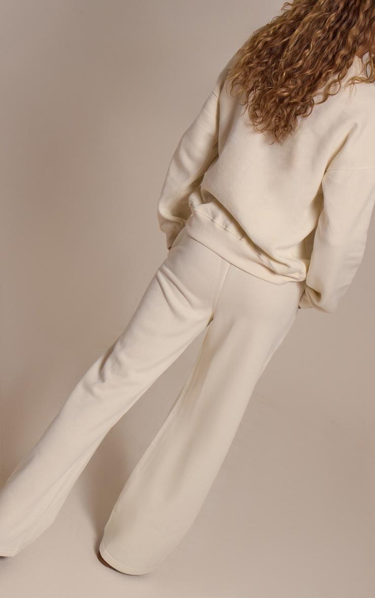 Pretty Little Thing Cream Wide Leg Drawstring Sweatpants