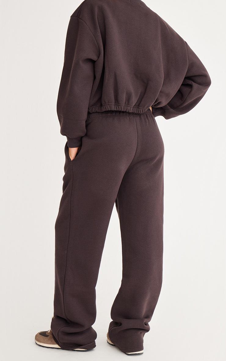 Pretty Little Thing Dark Chocolate Drawcord Hem Oversized Sweatpants