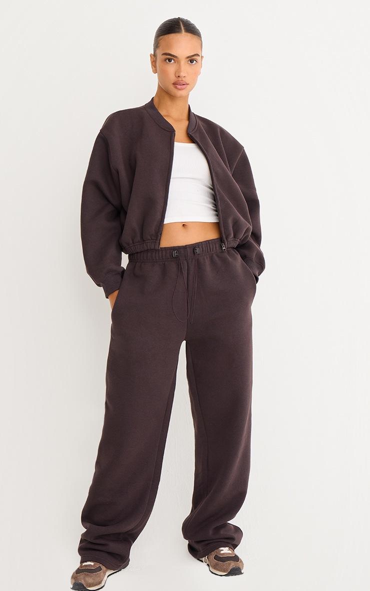 Pretty Little Thing Dark Chocolate Drawcord Hem Oversized Sweatpants