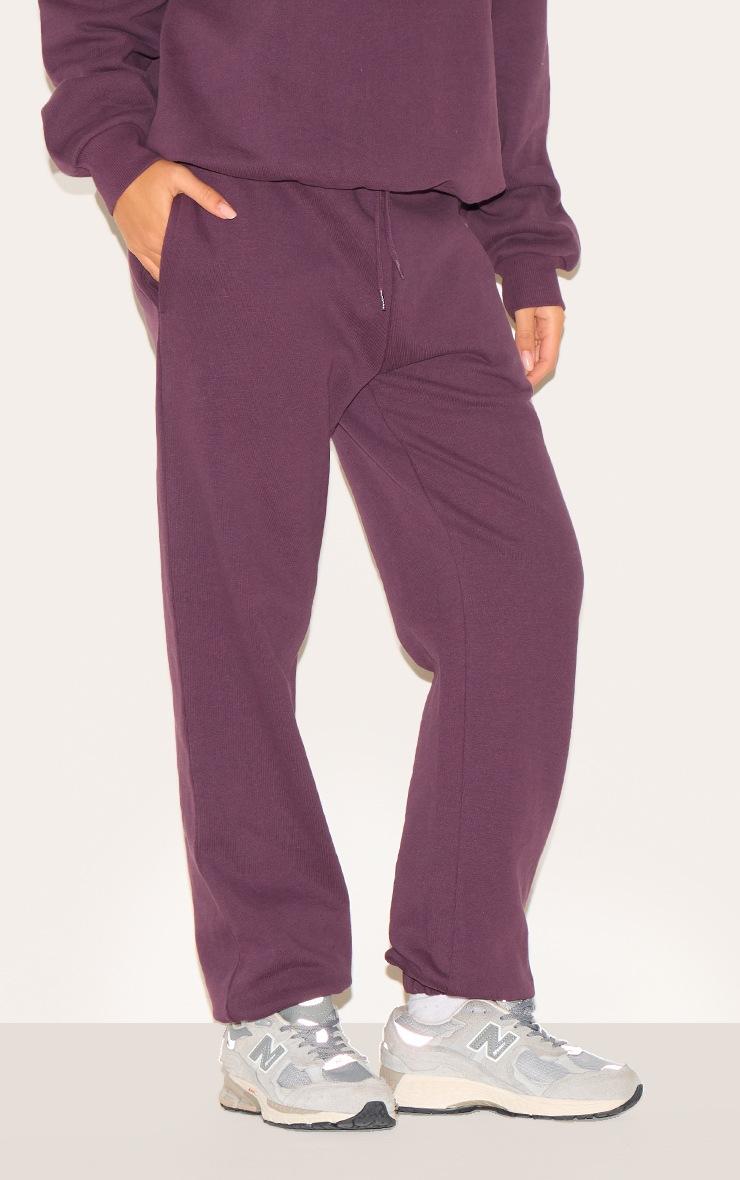 Pretty Little Thing Dark Plum Premium Cuffed Sweat Sweatpants