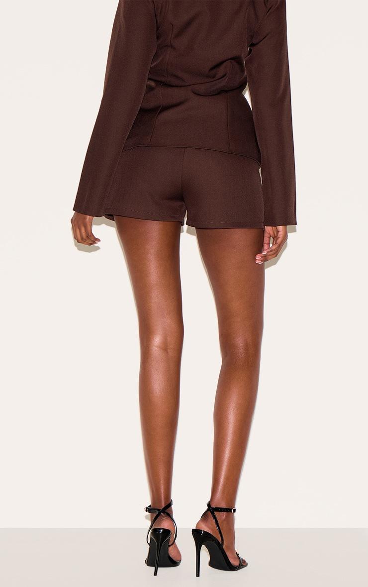 Pretty Little Thing Deep Chocolate Tailored Mid Rise Shorts