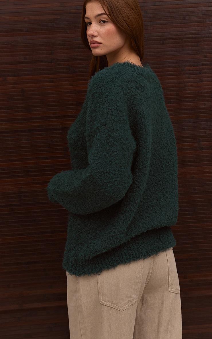 Pretty Little Thing Emerald Teddy Knit Oversized Sweater