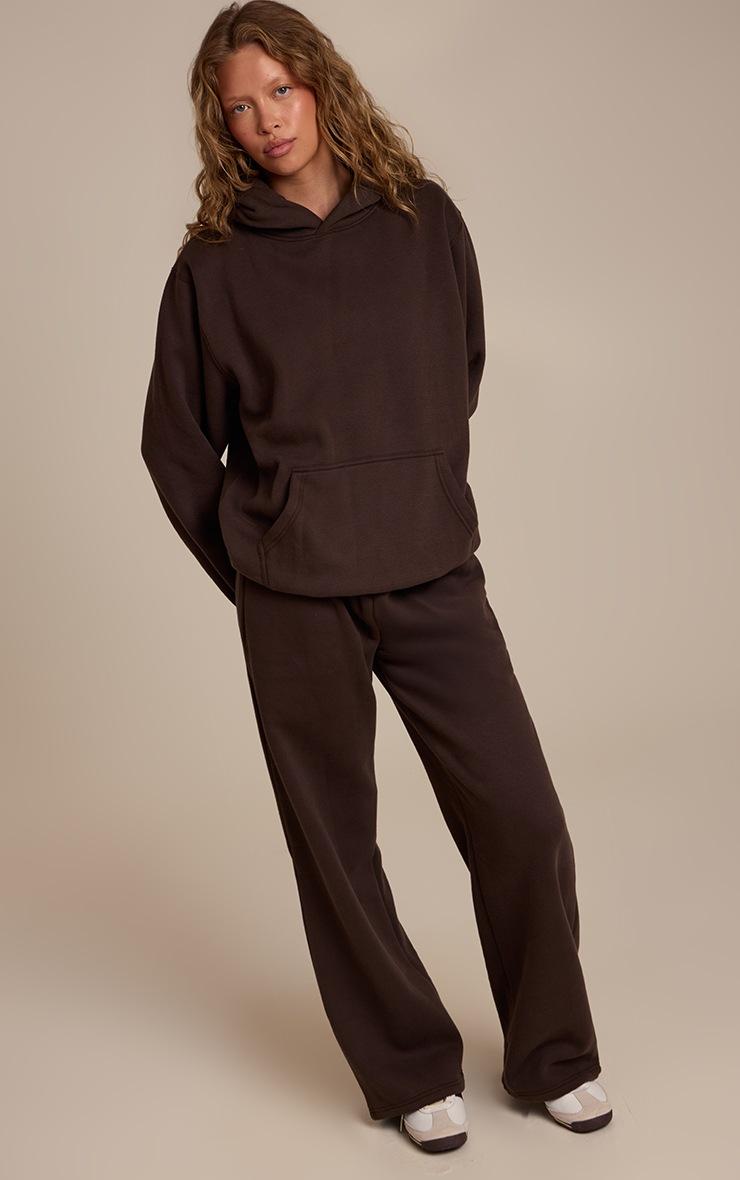 Pretty Little Thing Espresso Cotton Fleece Pullover Hoodie