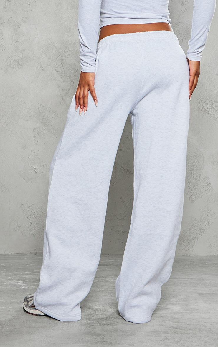 Pretty Little Thing Grey Marl Embossed Studio Archives Wide Leg Sweatpants