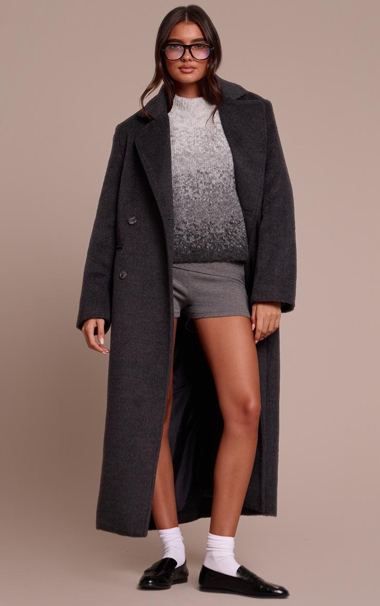 Pretty Little Thing Grey Ombre Crew Neck Knitted Sweater