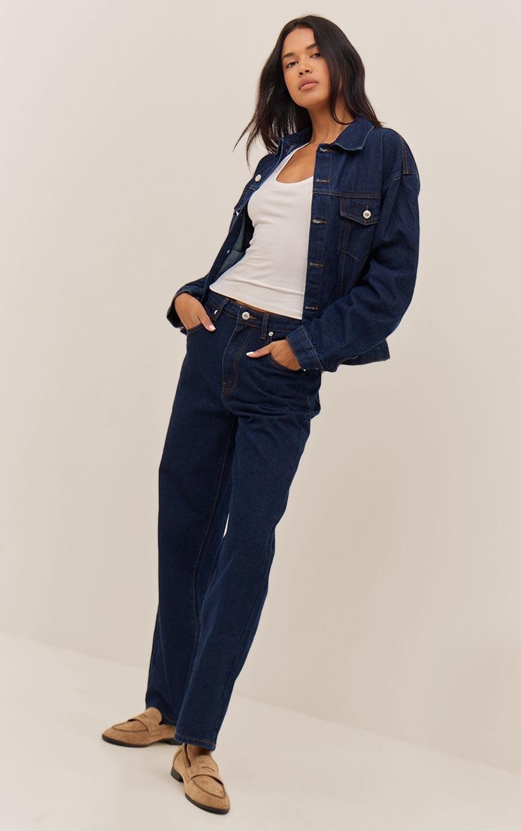 Pretty Little Thing Indigo Oversized Classic Denim Jacket