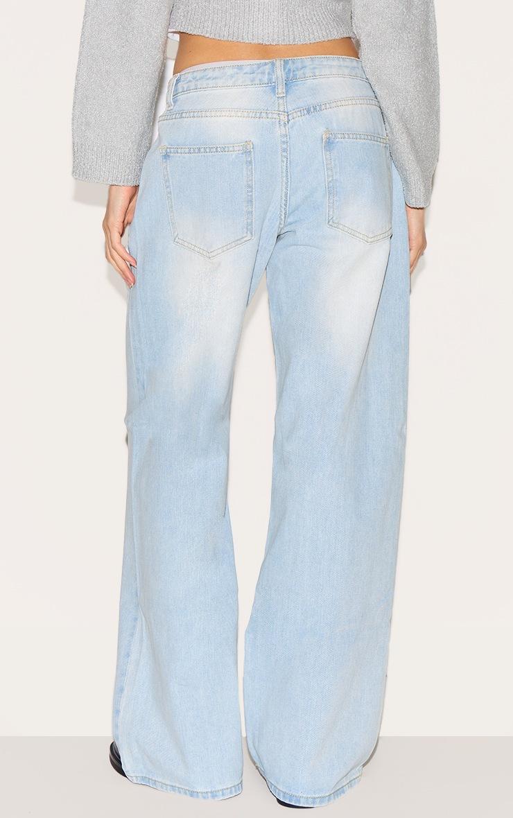 Pretty Little Thing Light Blue Wash Low Rise Boyfriend Jeans