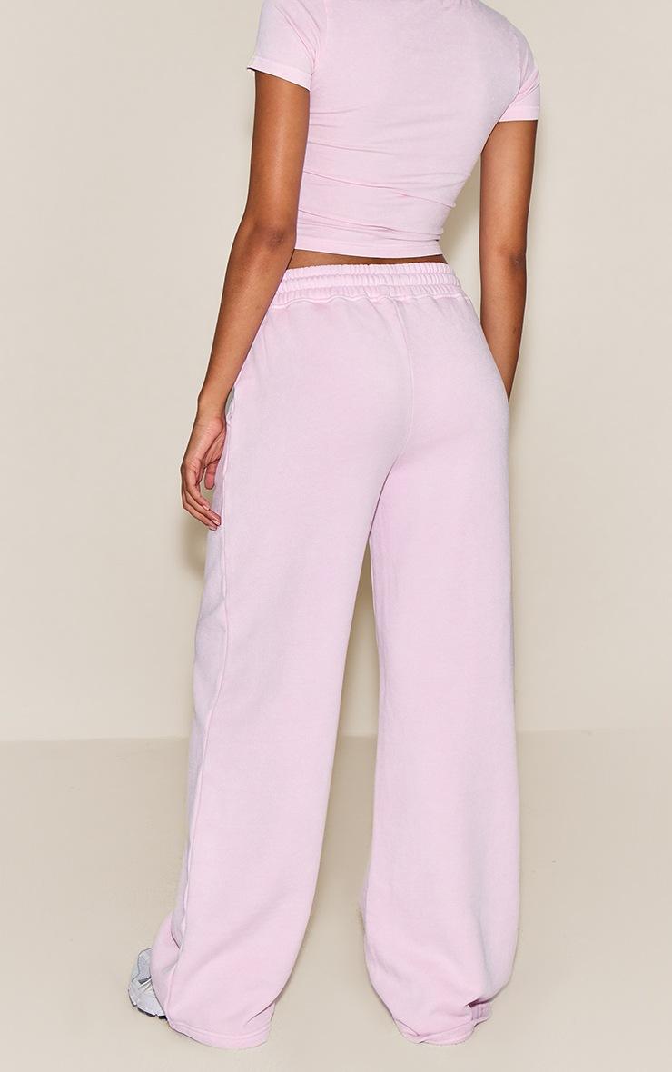 Pretty Little Thing Light Pink Washed Wide Leg Sweatpants