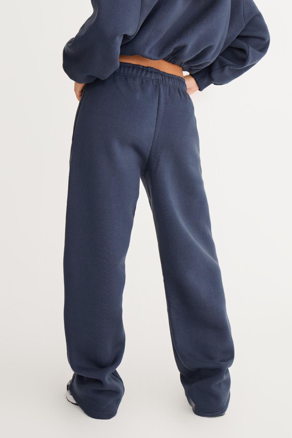 Pretty Little Thing Navy Drawcord Hem Oversized Sweatpants
