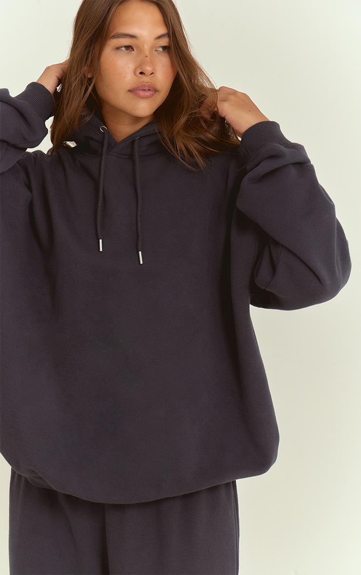 Pretty Little Thing Navy Plt Studio Puff Print Hoodie