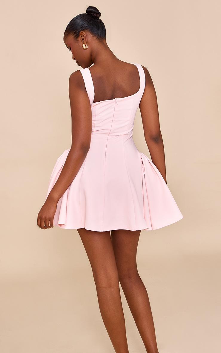 Pretty Little Thing Pale Pink Woven Square Neck Shift Dress