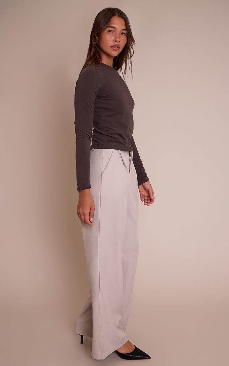 Pretty Little Thing Pebble Woven Double Pleat Wide Leg Pant