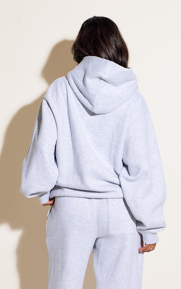 Pretty Little Thing Petite Ash Grey Oversized Pull Over Hoodie
