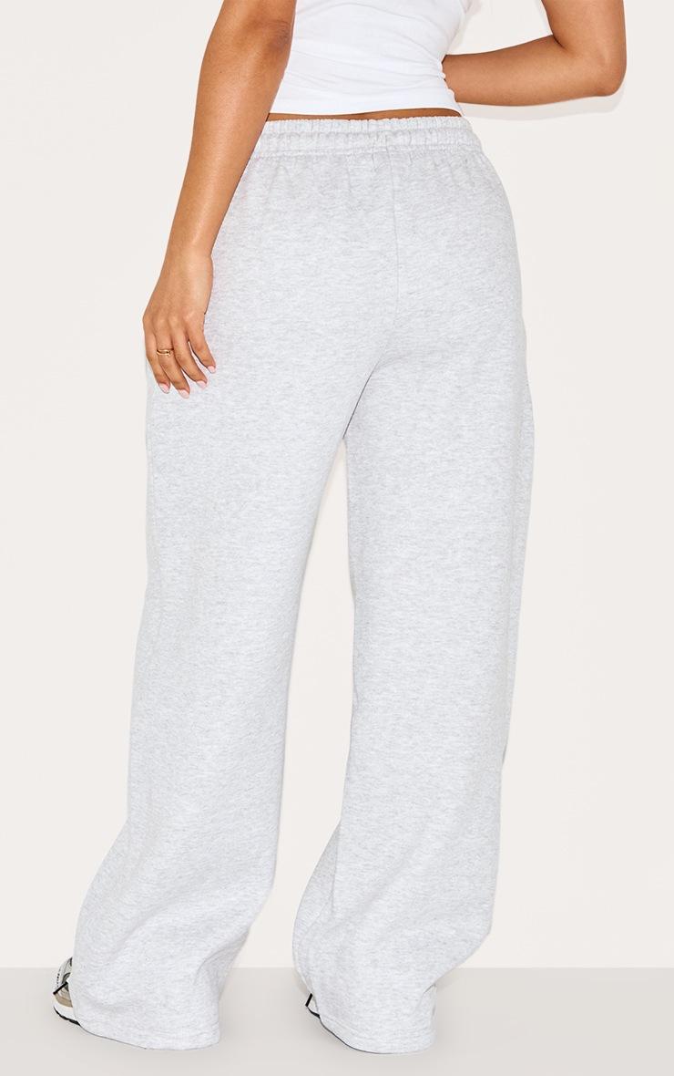 Pretty Little Thing Petite Ash Grey Pintuck Drawstring Straight Leg Sweatpants