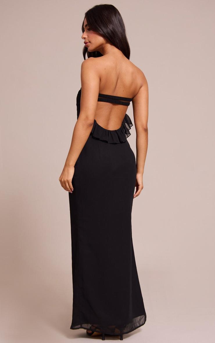 Pretty Little Thing Petite Black Bandeau Maxi Dress