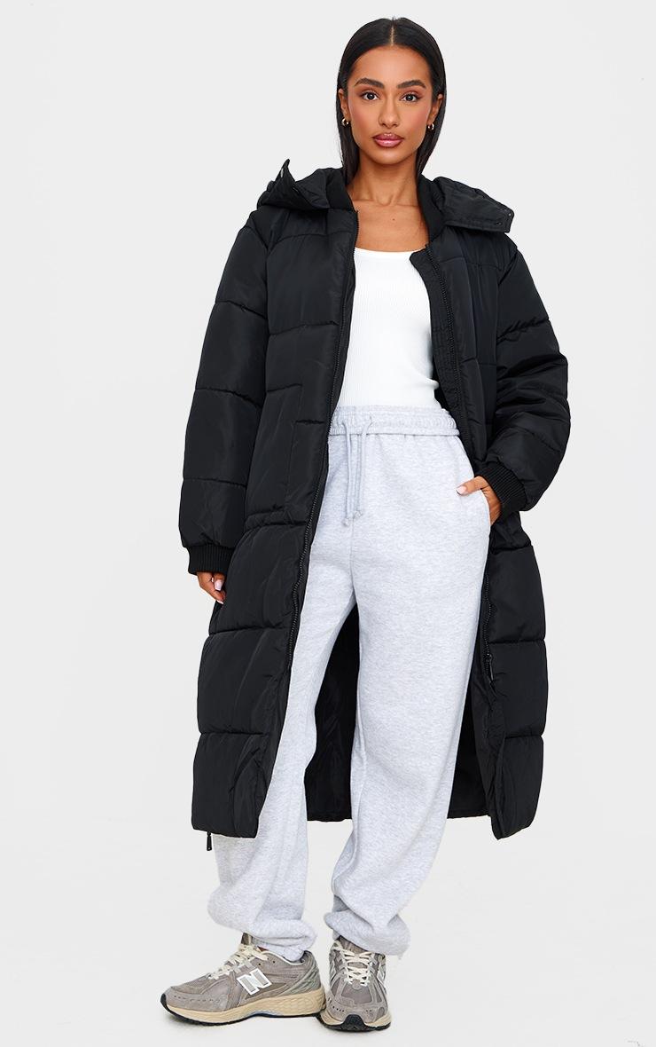 Pretty Little Thing Petite Black Longline Puffer Coat Pretty Little Thing Petite Black Longline Puffer Coat