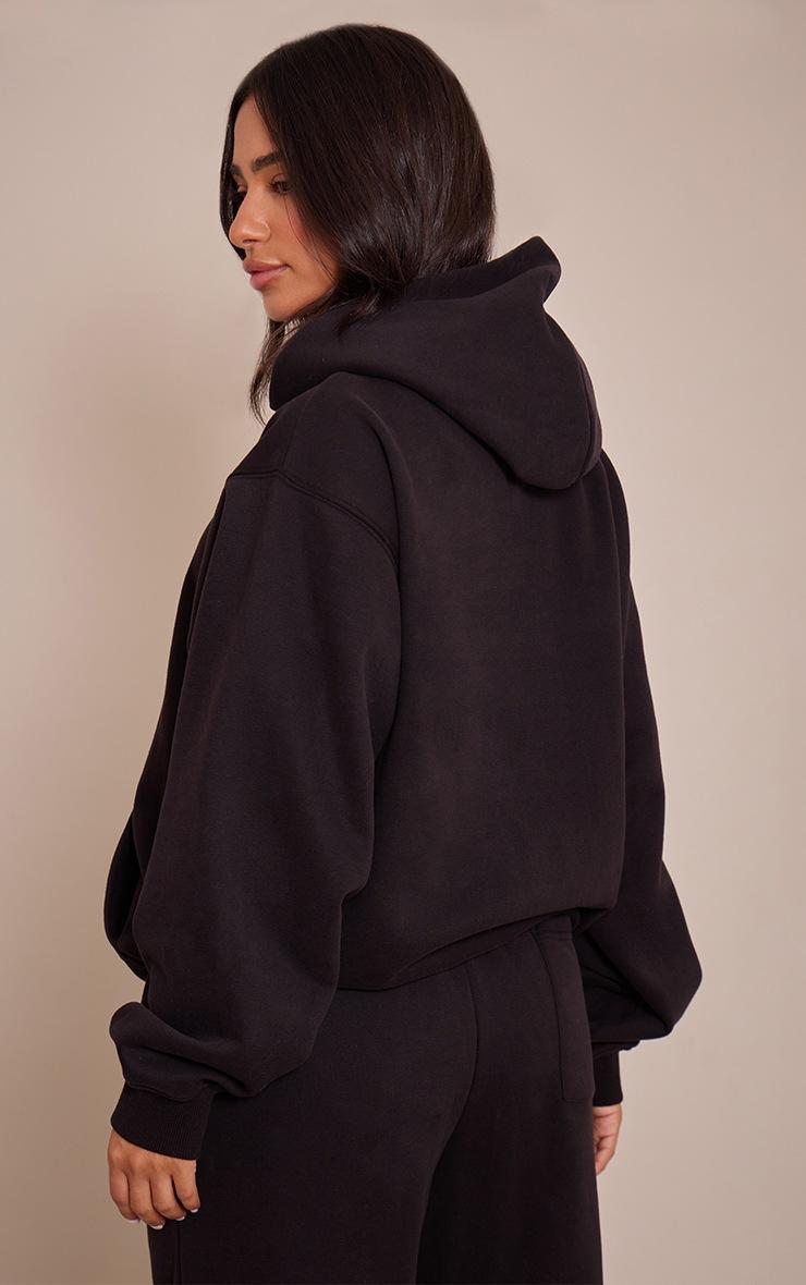 Pretty Little Thing Petite Black Oversized Pull Over Hoodie