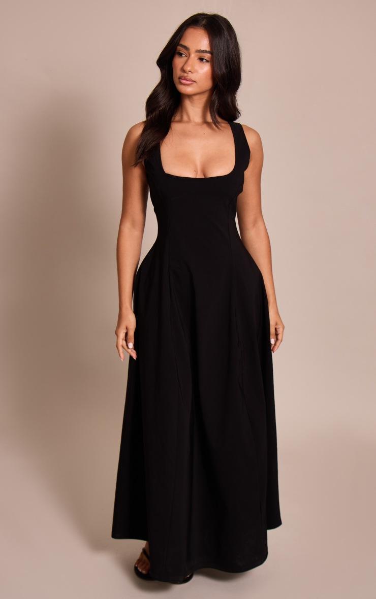 Pretty Little Thing Petite Black Scoop Neck Sleeveless Maxi Dress