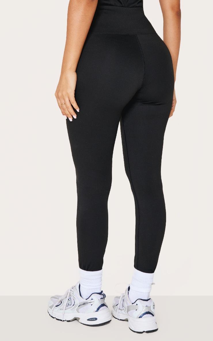 Pretty Little Thing Petite Black Sculpt Wrap Waist Gym Leggings