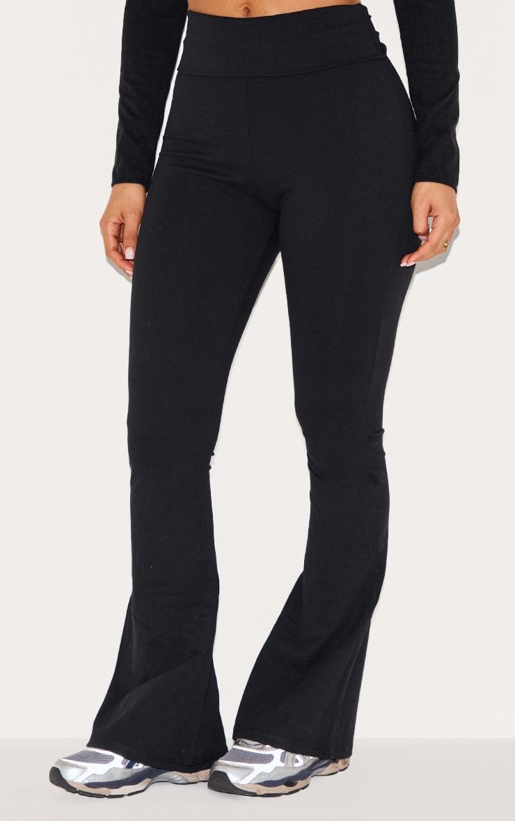 Pretty Little Thing Petite Black Snatched Sculpt Foldover Pants