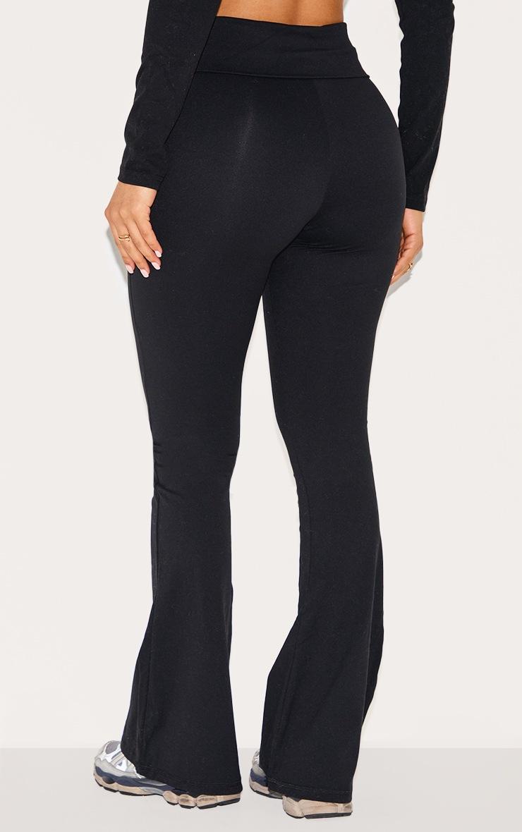 Pretty Little Thing Petite Black Snatched Sculpt Foldover Pants