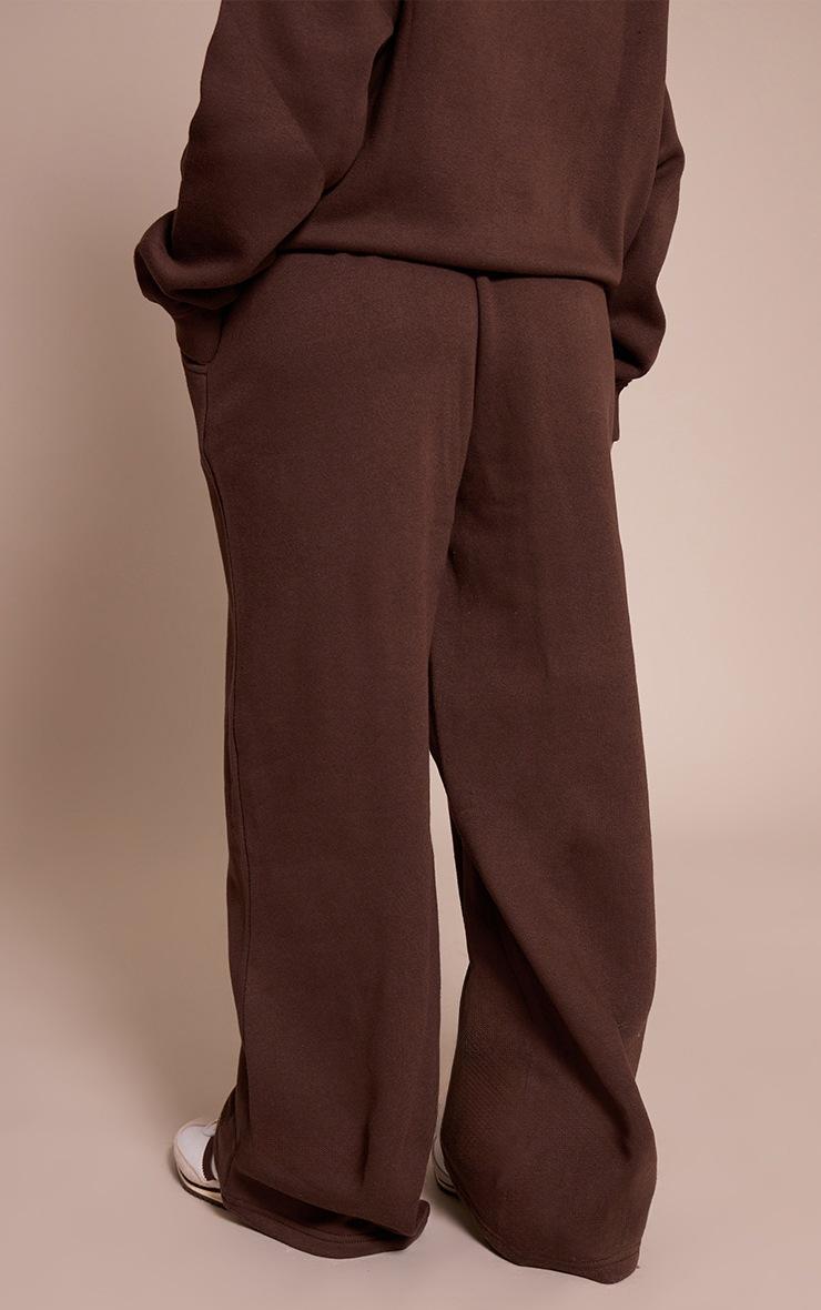 Pretty Little Thing Petite Chocolate Wide Leg Elasticated Drawstring Sweatpants