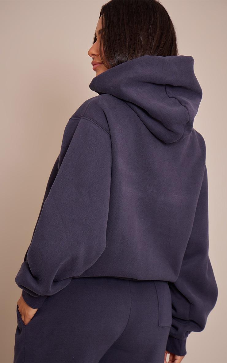 Pretty Little Thing Petite Navy Oversized Pull Over Hoodie