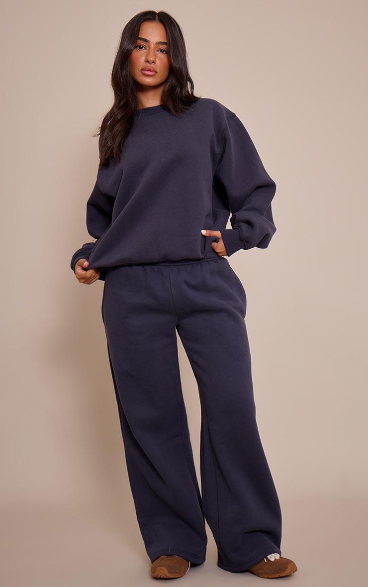 Pretty Little Thing Petite Navy Straight Leg Sweatpants