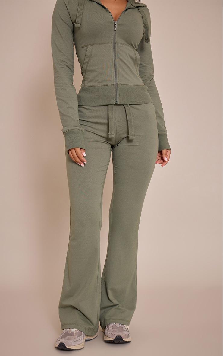 Pretty Little Thing Petite Sea Green Low Rise Skinny Flare Pants