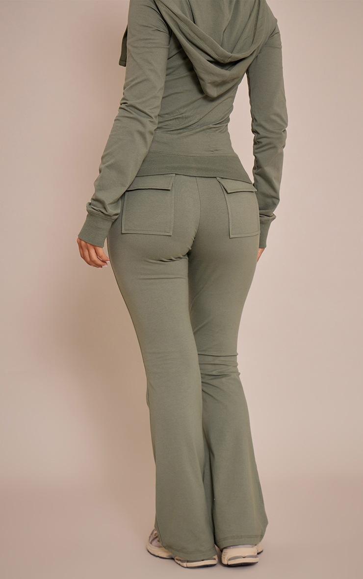 Pretty Little Thing Petite Sea Green Low Rise Skinny Flare Pants